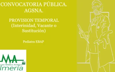 ÁREA DE GESTIÓN SANITARIA NORTE DE ALMERIA: CONVOCATORIA PÚBLICA PROVISION TEMPORAL (Interinidad, Vacante o Sustitución), Pediatra EBAP.