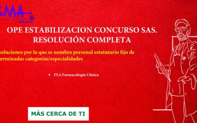 OPE ESTABILIZACION CONCURSO SAS. Resoluciones por la que se nombra personal estatutario fijo FEA Farmacología clínica. Acceso libre